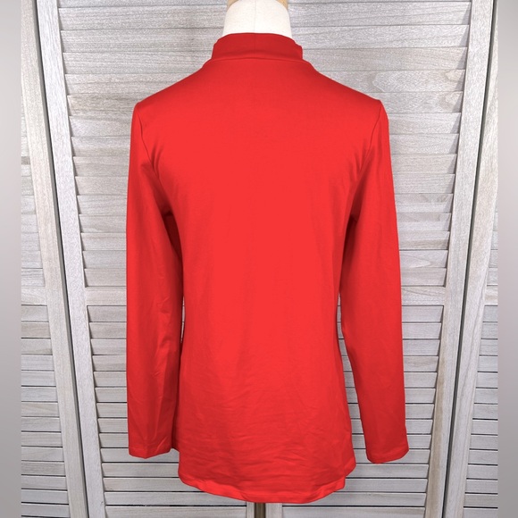 TORRID Foxy Mock Neck Cut Out Long Sleeve Top Red-0 - Picture 2 of 2